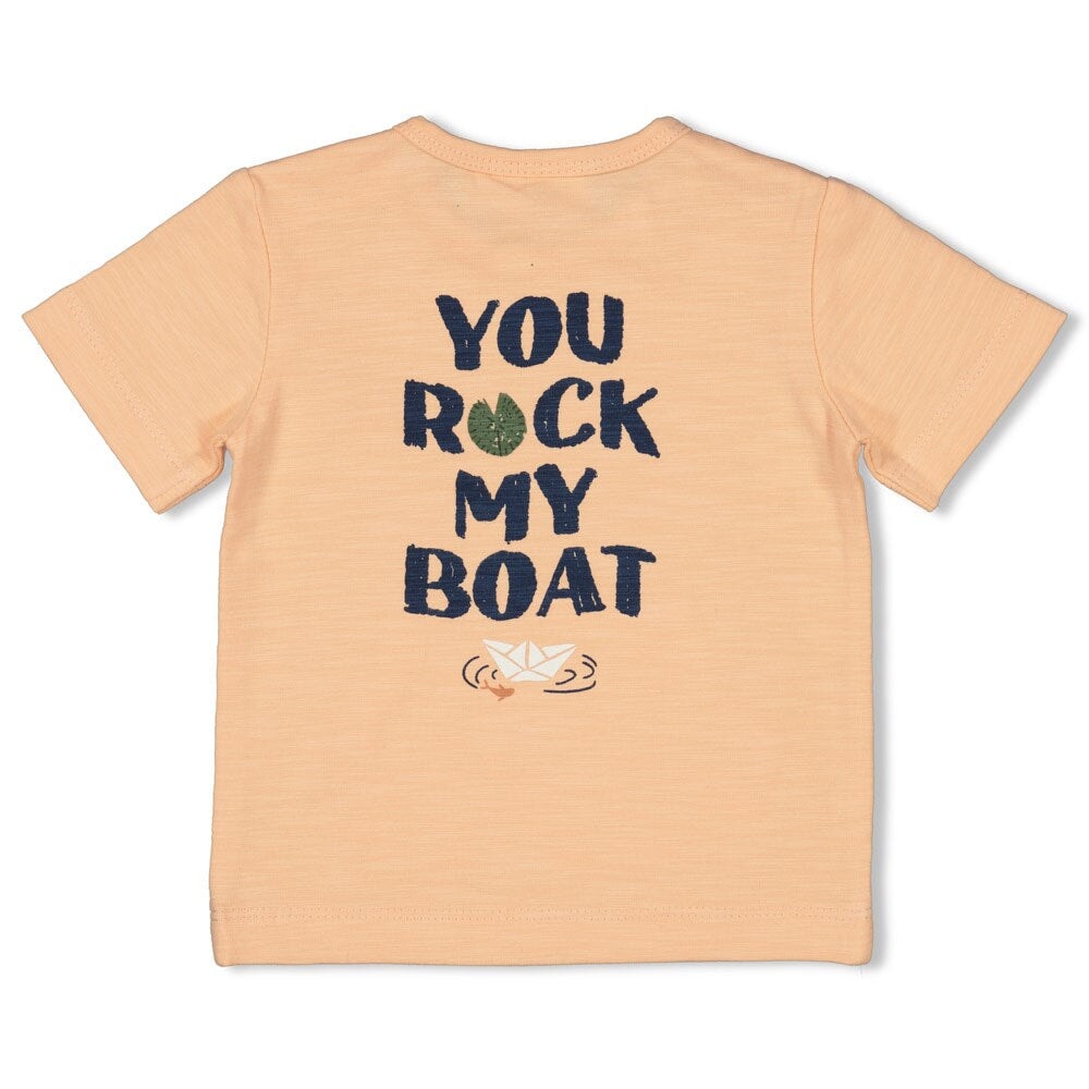 ROCK MY BOAT - "Row With the Flow" Slub Yarn Single Jersey Bib Top