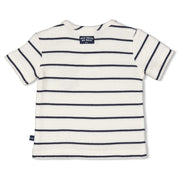 ROCK MY BOAT - Waffle Rib Soft Stripe Embroidered Fashion Top