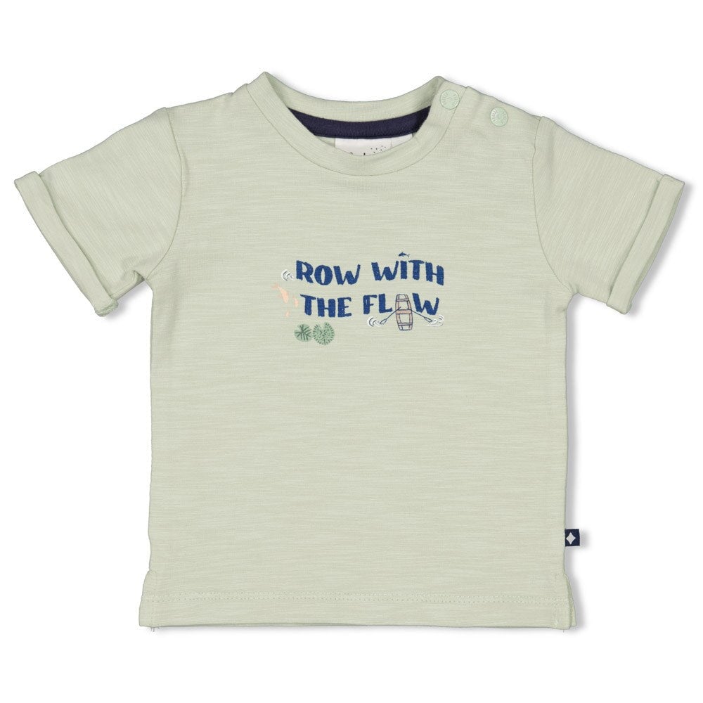 ROCK MY BOAT - "Row With the Flow" Single Jersey Slub Yarn Fashion Top