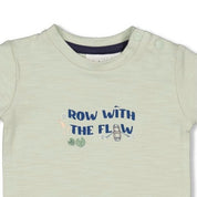 ROCK MY BOAT - "Row With the Flow" Single Jersey Slub Yarn Fashion Top
