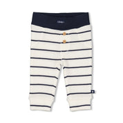 ROCK MY BOAT - Waffle Rib Stripe Fashion Pants