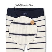 ROCK MY BOAT - Waffle Rib Stripe Fashion Pants