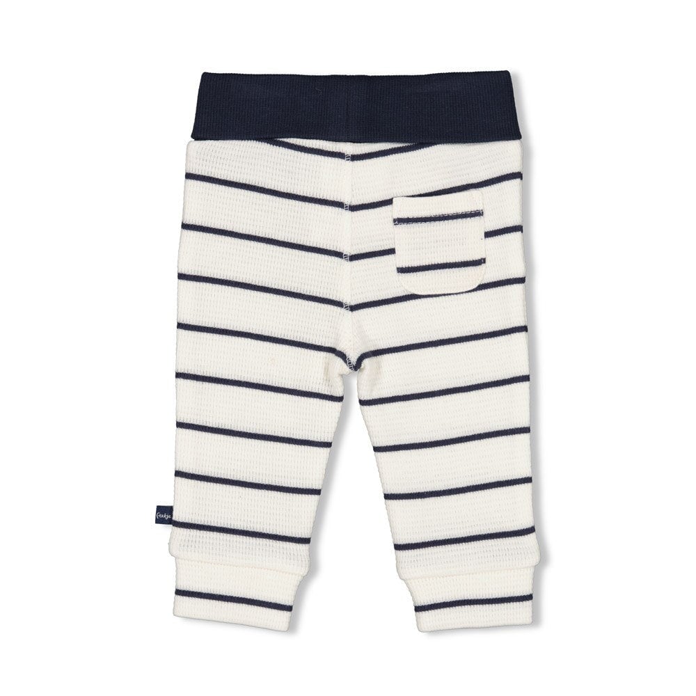ROCK MY BOAT - Waffle Rib Stripe Fashion Pants