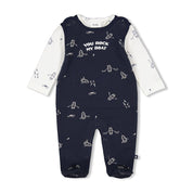 ROCK MY BOAT - 2 Piece Allover Print Footed Romper
