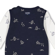 ROCK MY BOAT - 2 Piece Allover Print Footed Romper