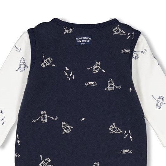 ROCK MY BOAT - 2 Piece Allover Print Footed Romper