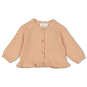FLOWER FIELD - Organic Cotton Fancy Stitch Classic Cardigan Sweater