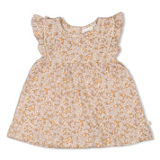 FLOWER FIELD - Allover Print "Fancy Fabric" Frills Dress