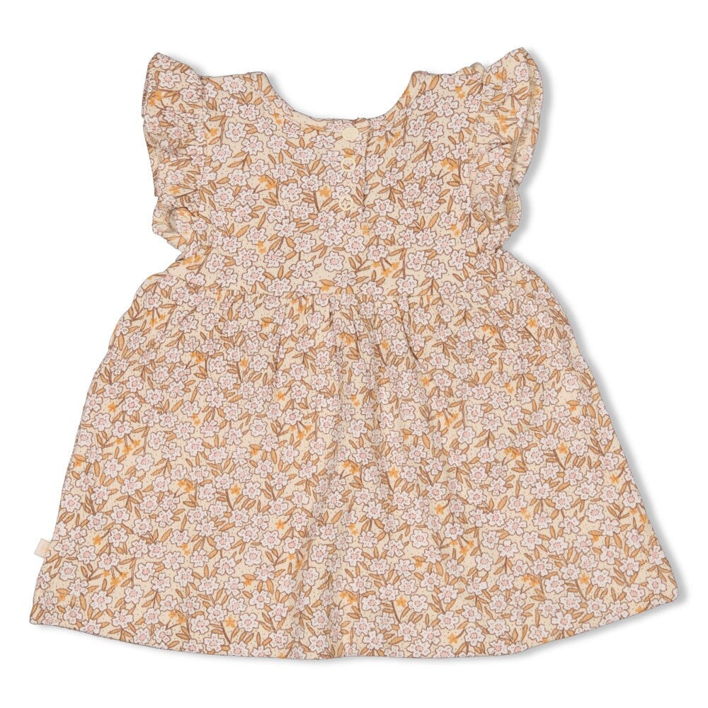 FLOWER FIELD - Allover Print "Fancy Fabric" Frills Dress