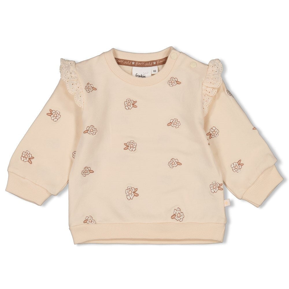 FLOWER FIELD - Allover Print French Terry Fashion Sweat Top