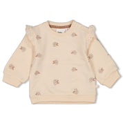 FLOWER FIELD - Allover Print French Terry Fashion Sweat Top