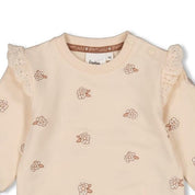 FLOWER FIELD - Allover Print French Terry Fashion Sweat Top