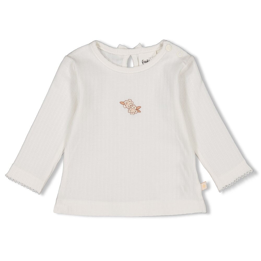 FLOWER FIELD - Fancy Pointelle Embroidered Fashion Top