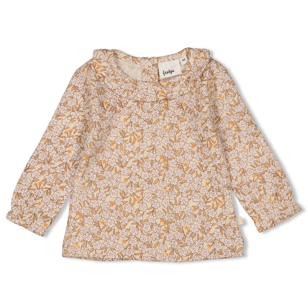 FLOWER FIELD - Allover Print "Fancy Fabric" Fashion Top