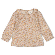 FLOWER FIELD - Allover Print "Fancy Fabric" Fashion Top