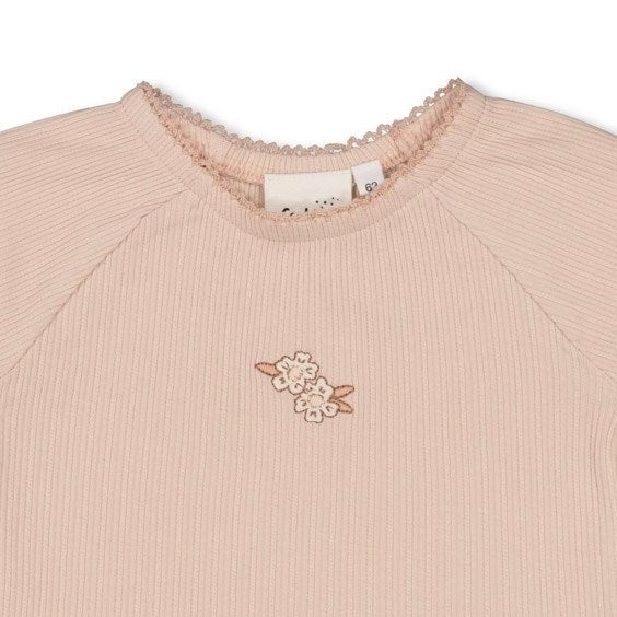 FLOWER FIELD - Fancy Pointelle Embroidered Fashion Top