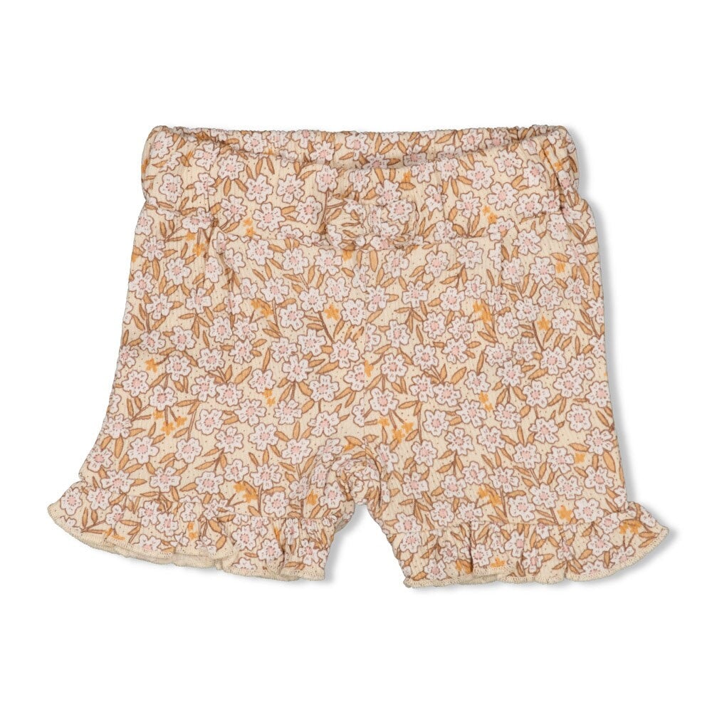 FLOWER FIELD - Allover Print "Fancy Knit" Fashion Shorts