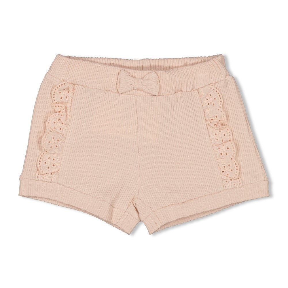 FLOWER FIELD - Fancy Pointelle & Drop Needle Ruffle Shorts
