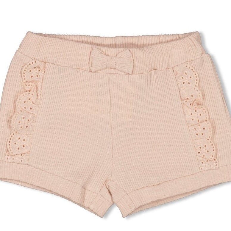 FLOWER FIELD - Fancy Pointelle & Drop Needle Ruffle Shorts