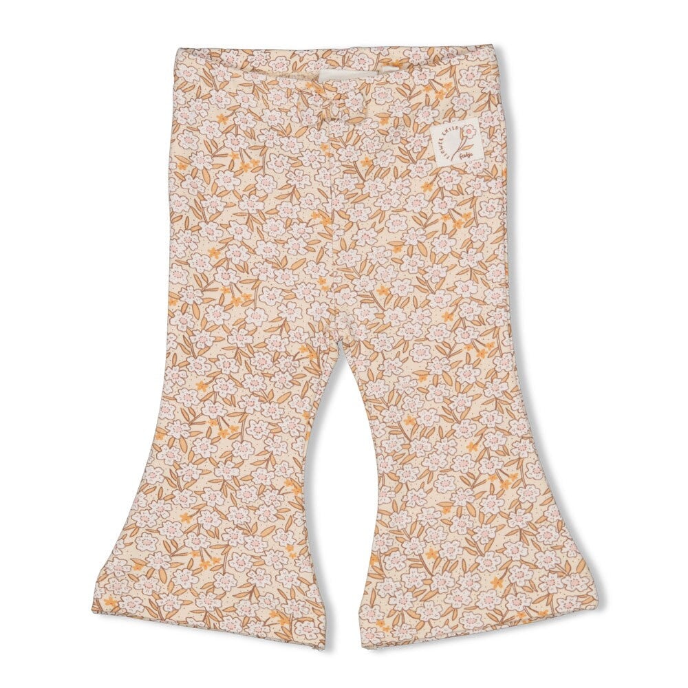 FLOWER FIELD - Allover Print French Terry Fashion Flare Pants
