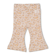 FLOWER FIELD - Allover Print French Terry Fashion Flare Pants