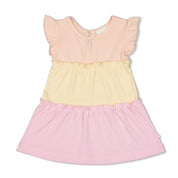 SUNSHINE - 1x1 Rib Ajour Fashion Tiered Dress