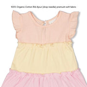 SUNSHINE - 1x1 Rib Ajour Fashion Tiered Dress