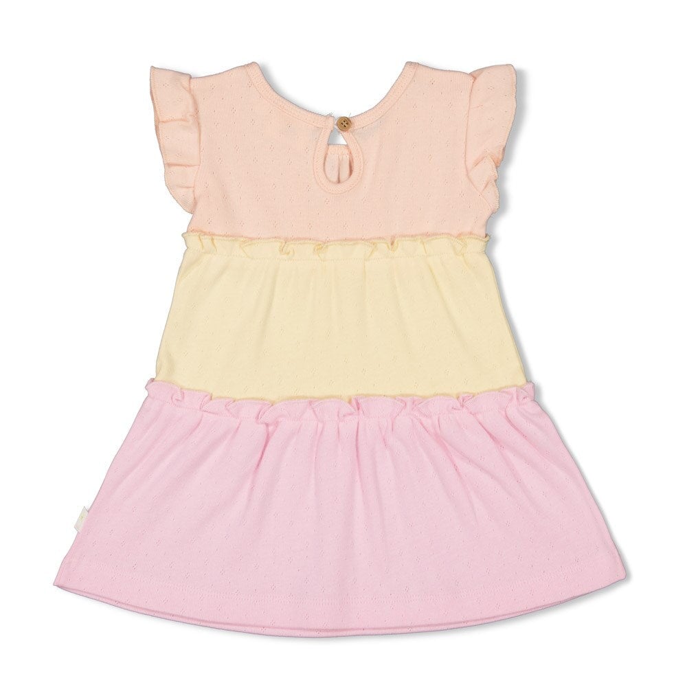 SUNSHINE - 1x1 Rib Ajour Fashion Tiered Dress