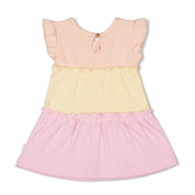 SUNSHINE - 1x1 Rib Ajour Fashion Tiered Dress