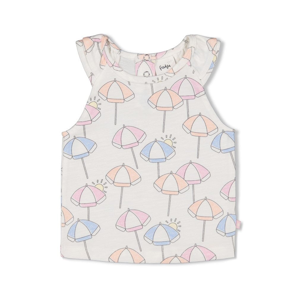 SUNSHINE - Sleeveless Allover Print Fashion Top