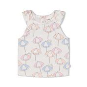 SUNSHINE - Sleeveless Allover Print Fashion Top