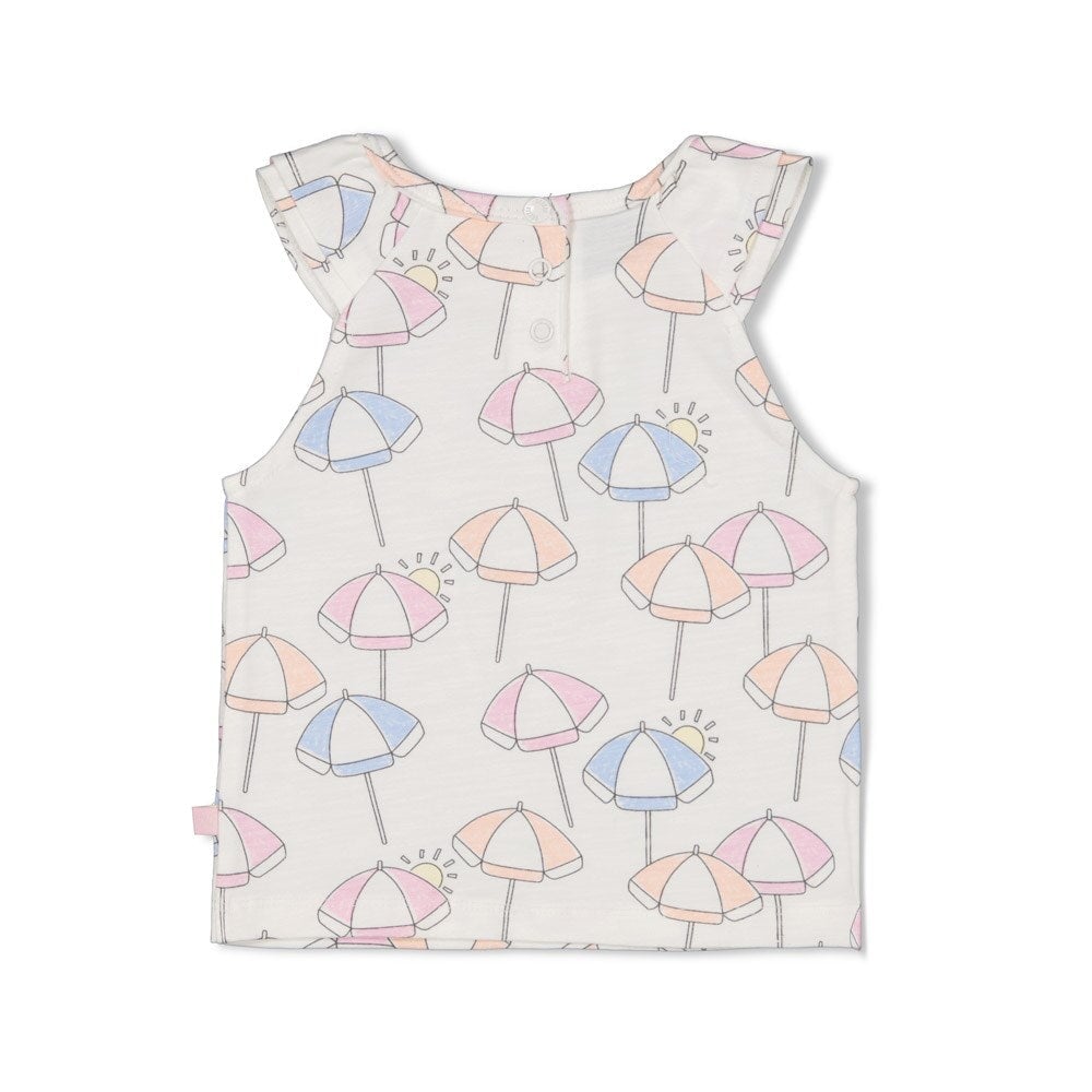 SUNSHINE - Sleeveless Allover Print Fashion Top
