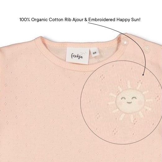 SUNSHINE - "Happy Sun" 1x1 Rib Ajour Fashion Top