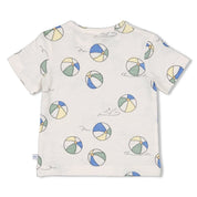 POOL TIME - Signature Allover Print Slub Knit Fashion Top