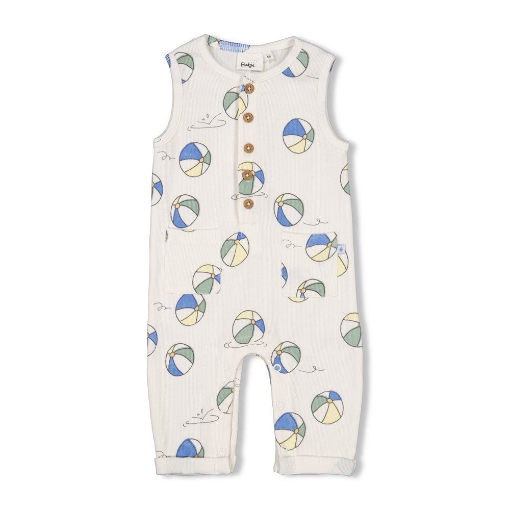 POOL TIME - 2x2 Rib Allover Signature Print Coverall