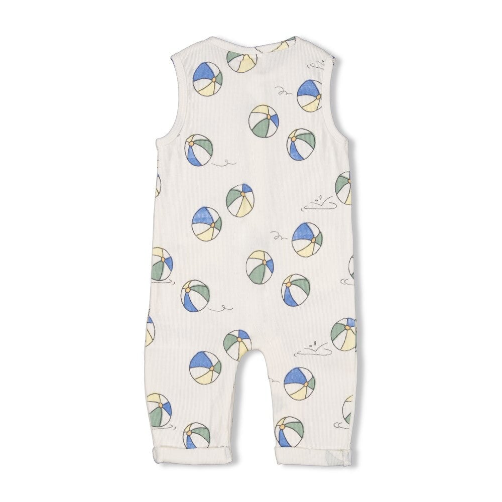 POOL TIME - 2x2 Rib Allover Signature Print Coverall