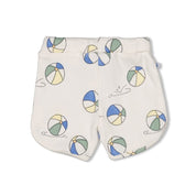 POOL TIME -2x2 Rib Allover Signature Print Shorts