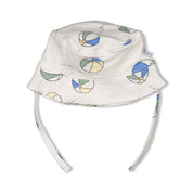 POOL TIME - Fun Allover Print Slub Yarn Knit Sun Hat