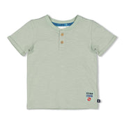 THE GOOD LIFE - Slub Yarn Henley Placket Top