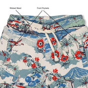 THE GOOD LIFE - Allover Print French Terry Fashion Shorts