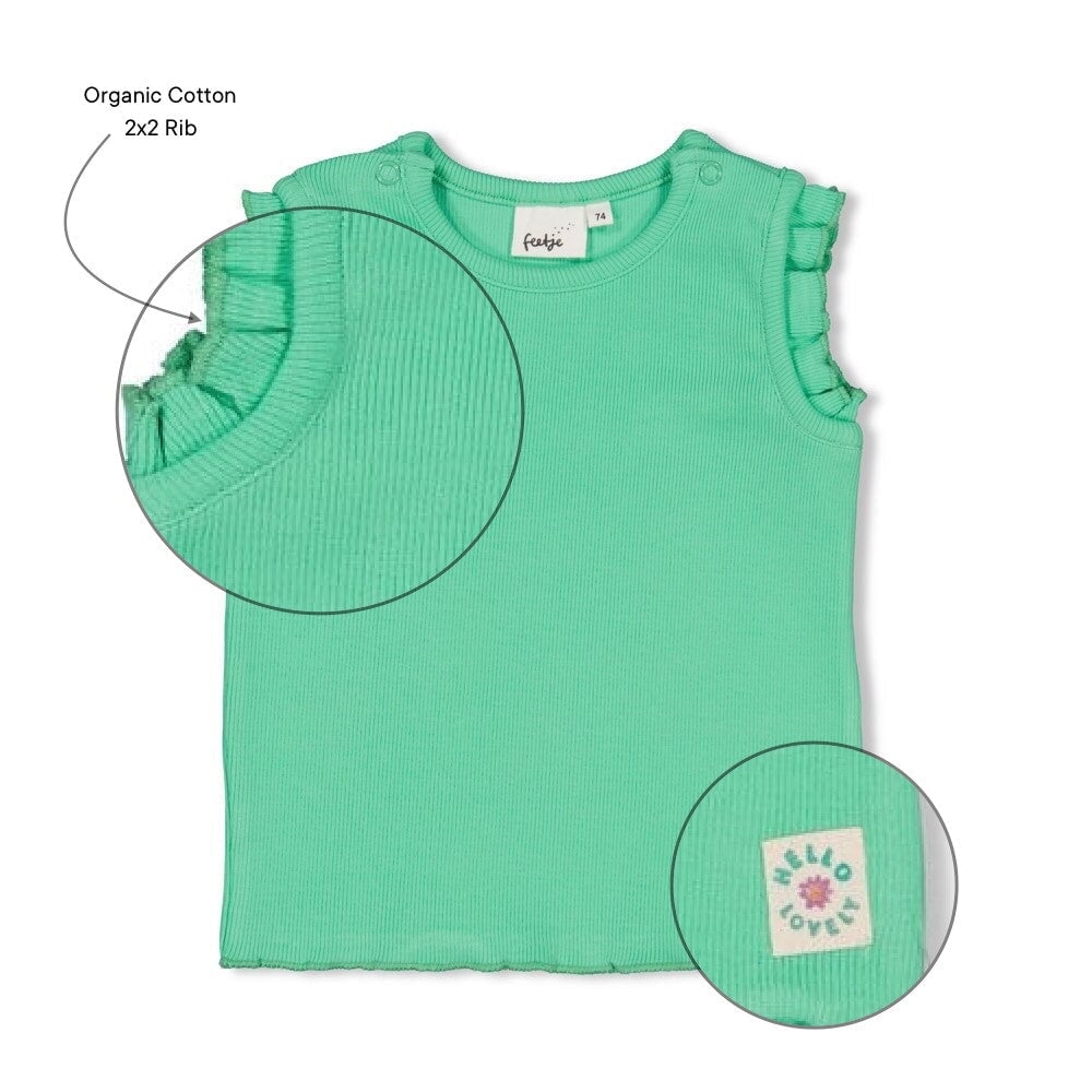 PICNIC PERFECT - 2x2 Ribbed Singlet Fashion Top