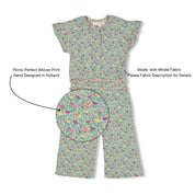 PICNIC PERFECT - Modal Fabric Allover Print Fashion Jumpsuit