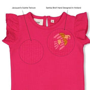 SAMBA SHAKE - Jacquard “Samba Bird” Fashion Frills Top
