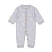 THE KNITS - Organic Cotton Blend Jacquard Sailboat Coverall