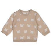 THE KNITS - Organic Cotton Jacquard Bear Sweater