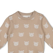 THE KNITS - Organic Cotton Jacquard Bear Sweater