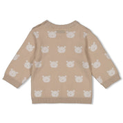 THE KNITS - Organic Cotton Jacquard Bear Sweater