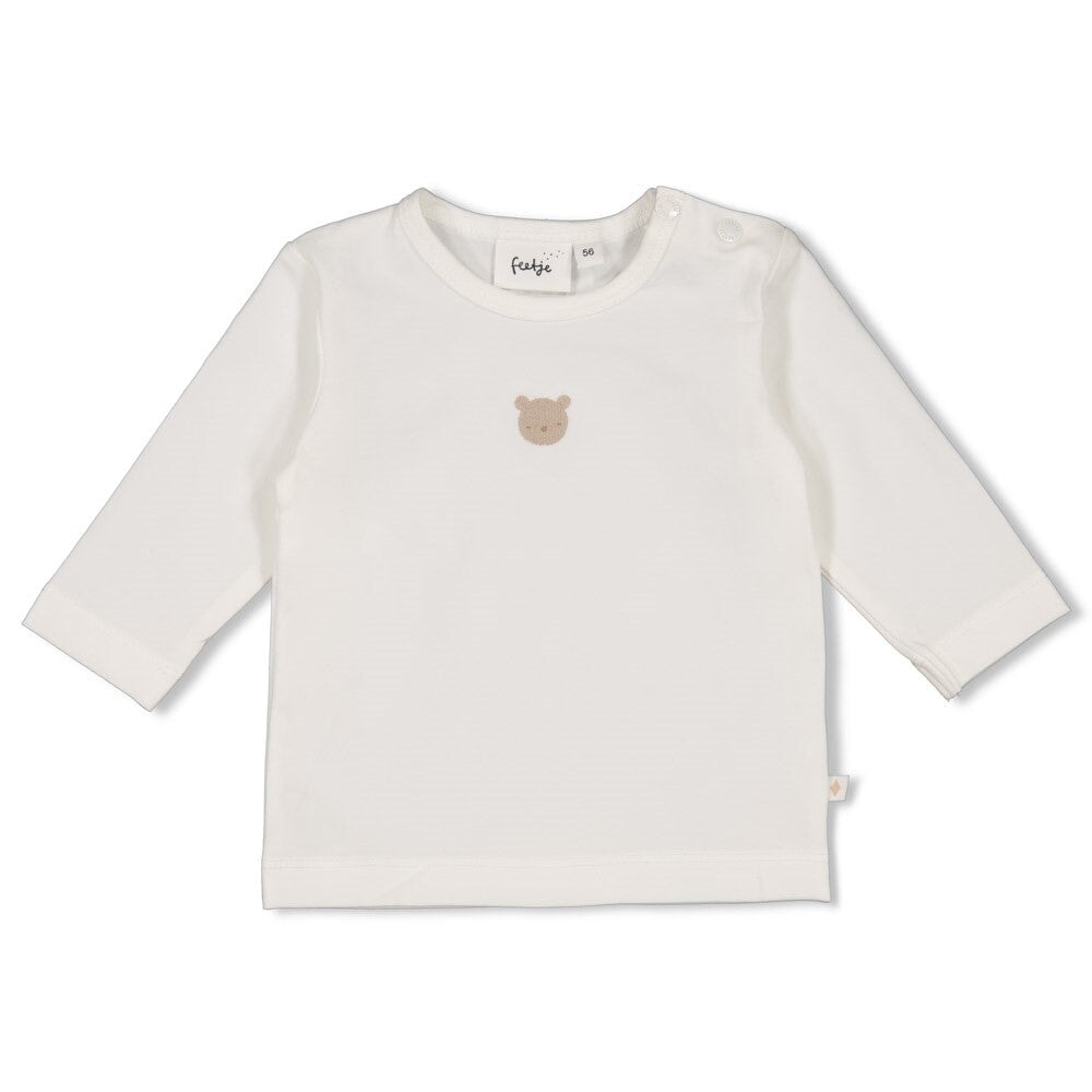 THE KNITS - Organic Cotton Embroidered Bear Top