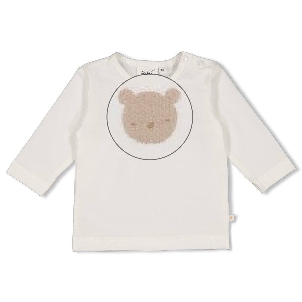 THE KNITS - Organic Cotton Embroidered Bear Top