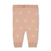 THE KNITS - Organic Cotton Jacquard Bow Pants